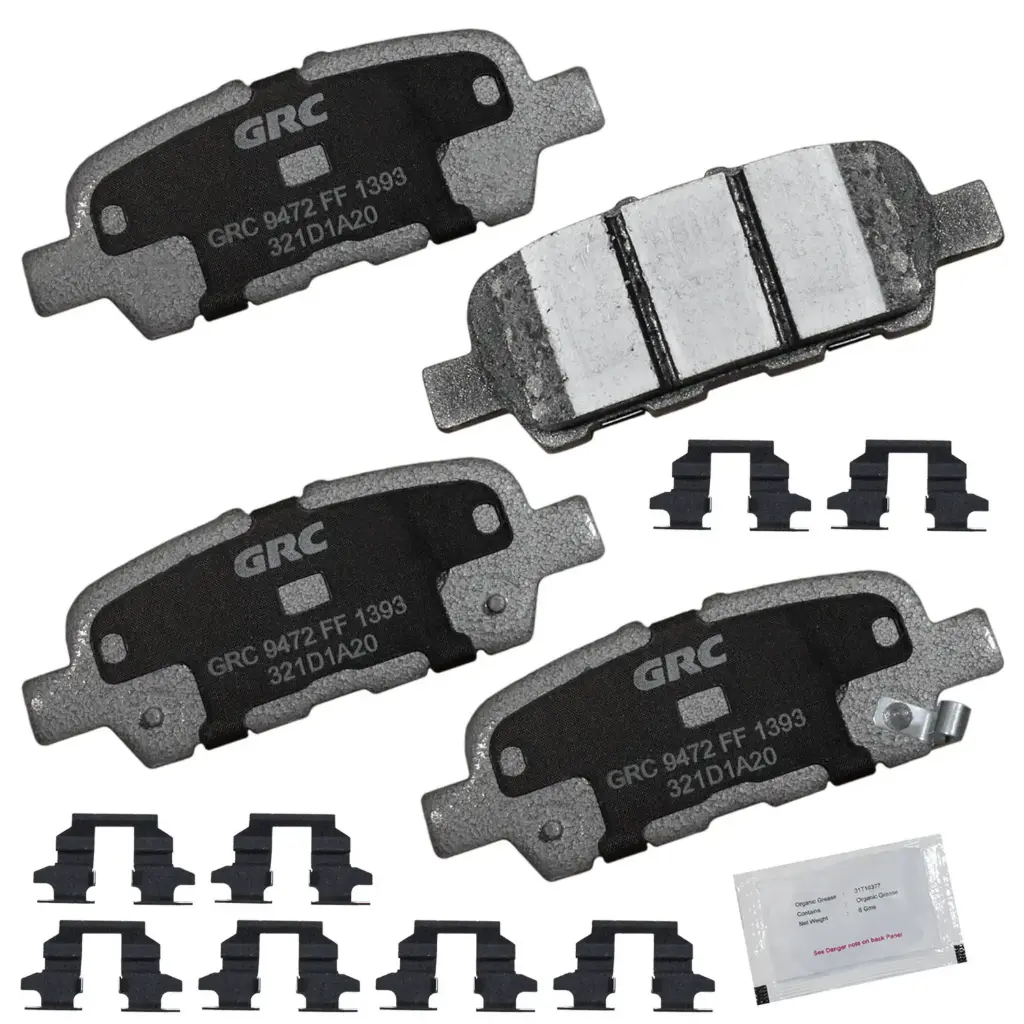 Balatas Traseras de Disco Nissan Murano, Infiniti G37, Nissan Maxima, Suzuki Grand Vitara, Infiniti EX35, Infiniti FX35, Nissan 370Z, Nissan Sentra, Infiniti G25, Nissan Altima, Nissan Juke, Nissan Quest, Infiniti M35h, Infiniti M37, Infiniti EX37, Infiniti JX35, Nissan Pathfinder, Infiniti Q50, Infiniti Q70, Infiniti QX50, Infiniti QX60, Infiniti QX70, Nissan LEAF, Nissan Rogue, Infiniti Q40, Infiniti Q70L, Nissan X-Trail, Renault Koleos, Infiniti Q60, Nissan Rogue Sport, Nissan Z GPRD1393