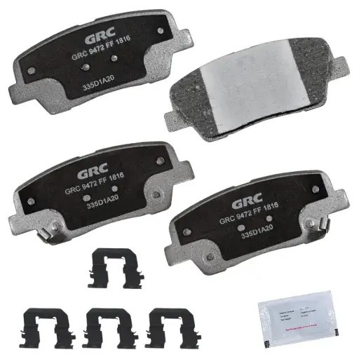 Balatas Traseras de Disco Hyundai Entourage, Kia Sedona, Hyundai Genesis, Kia Borrego, Hyundai Genesis Coupe, Santa Fe, Equus, Kia Sorento, Hyundai Santa Fe Sport, Santa Fe XL, Kia K900, Stinger, Genesis G70, G80 GPRD1816